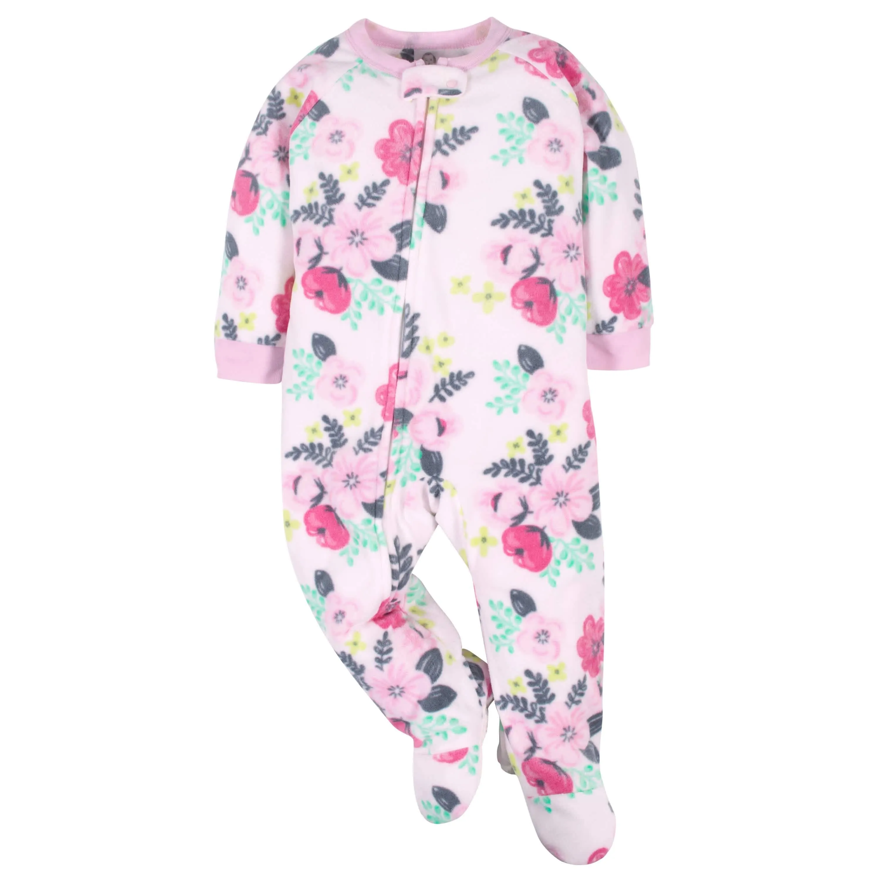 2-Pack Baby Girls Flowers & Koalas Fleece Pajamas