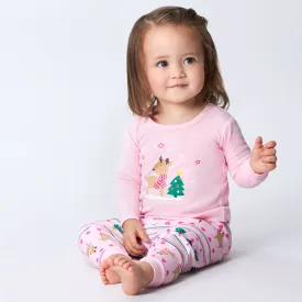 2-Piece Infant & Toddler Girls Winter Wonderland Snug Fit Cotton Pajamas