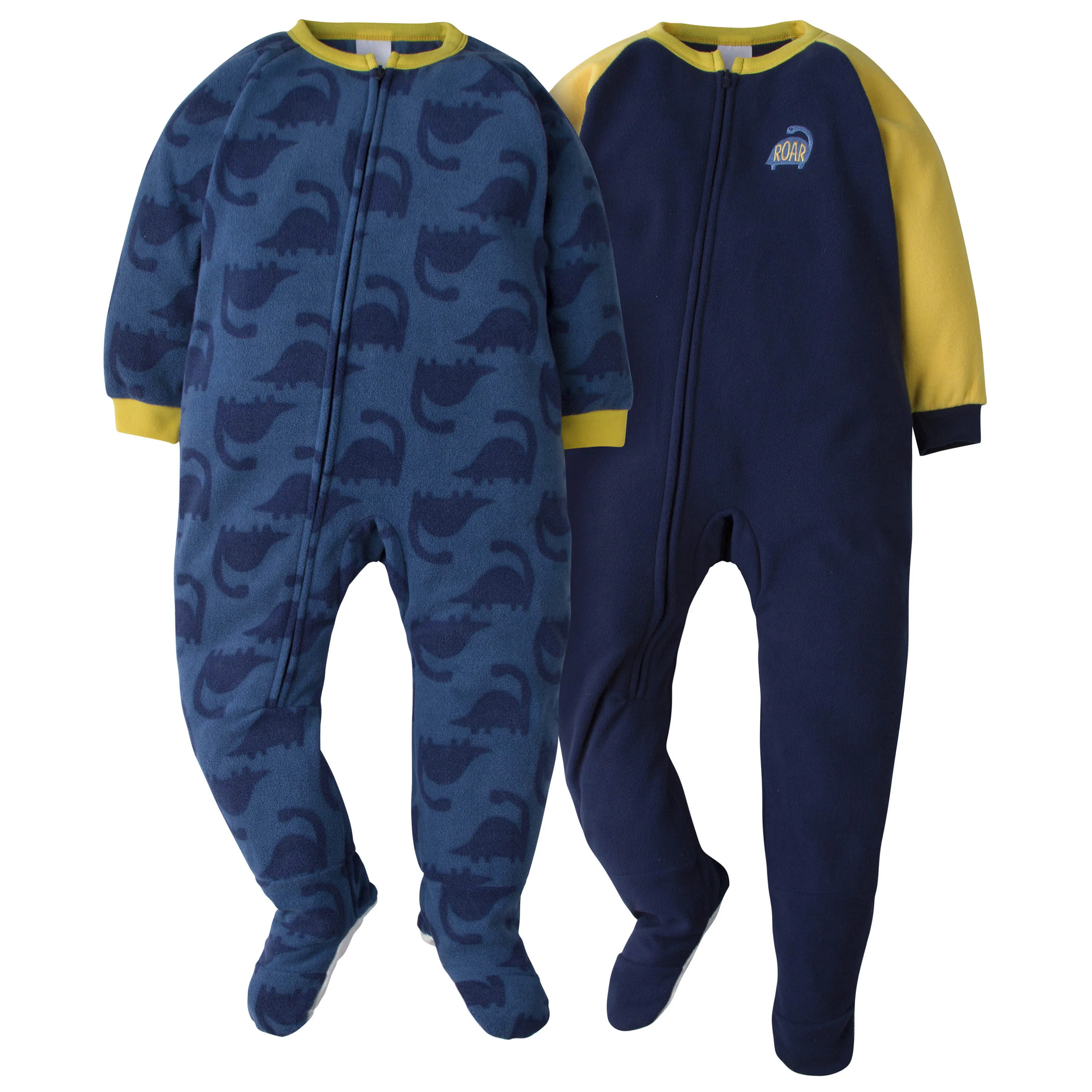 4-Pack Toddler Boys Fleece Pajamas - Dino & Fox