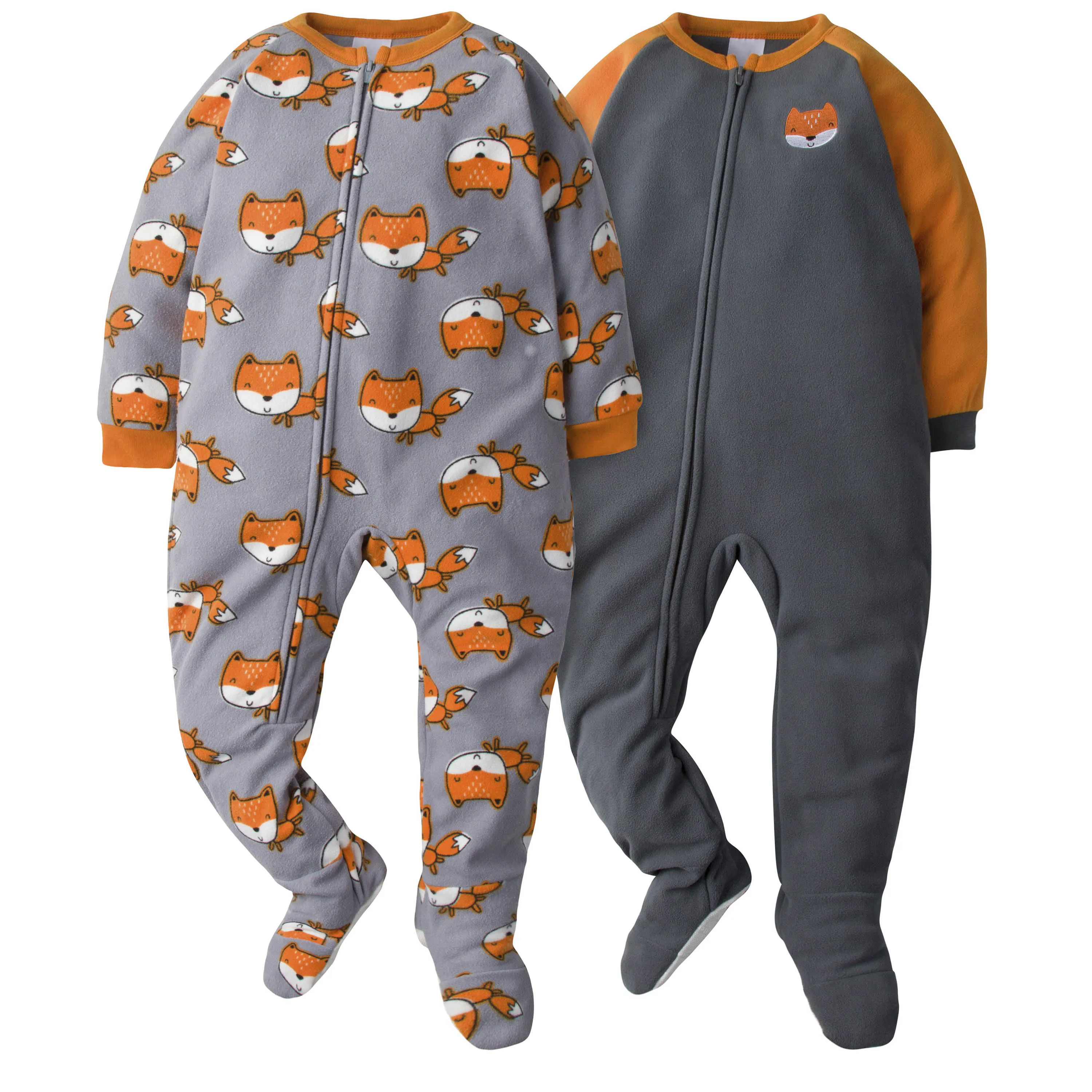 4-Pack Toddler Boys Fleece Pajamas - Dino & Fox