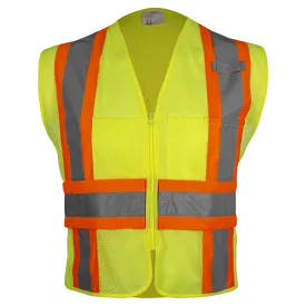 576ETLM Contrasting Trim Poly Mesh Zip Vest