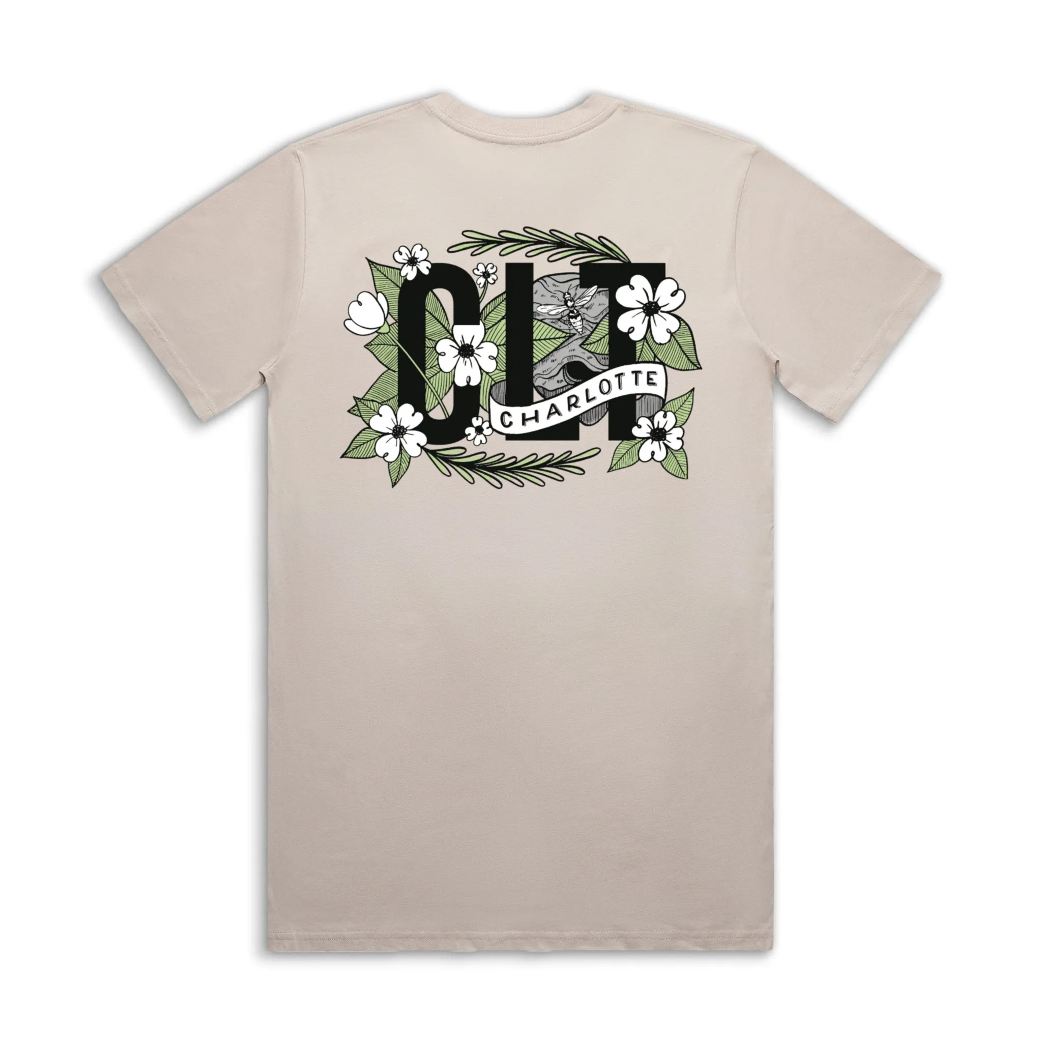 704 Shop CLT Dogwood Tee - Bone (Unisex)