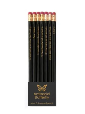 Antisocial Butterfly Pencil Set