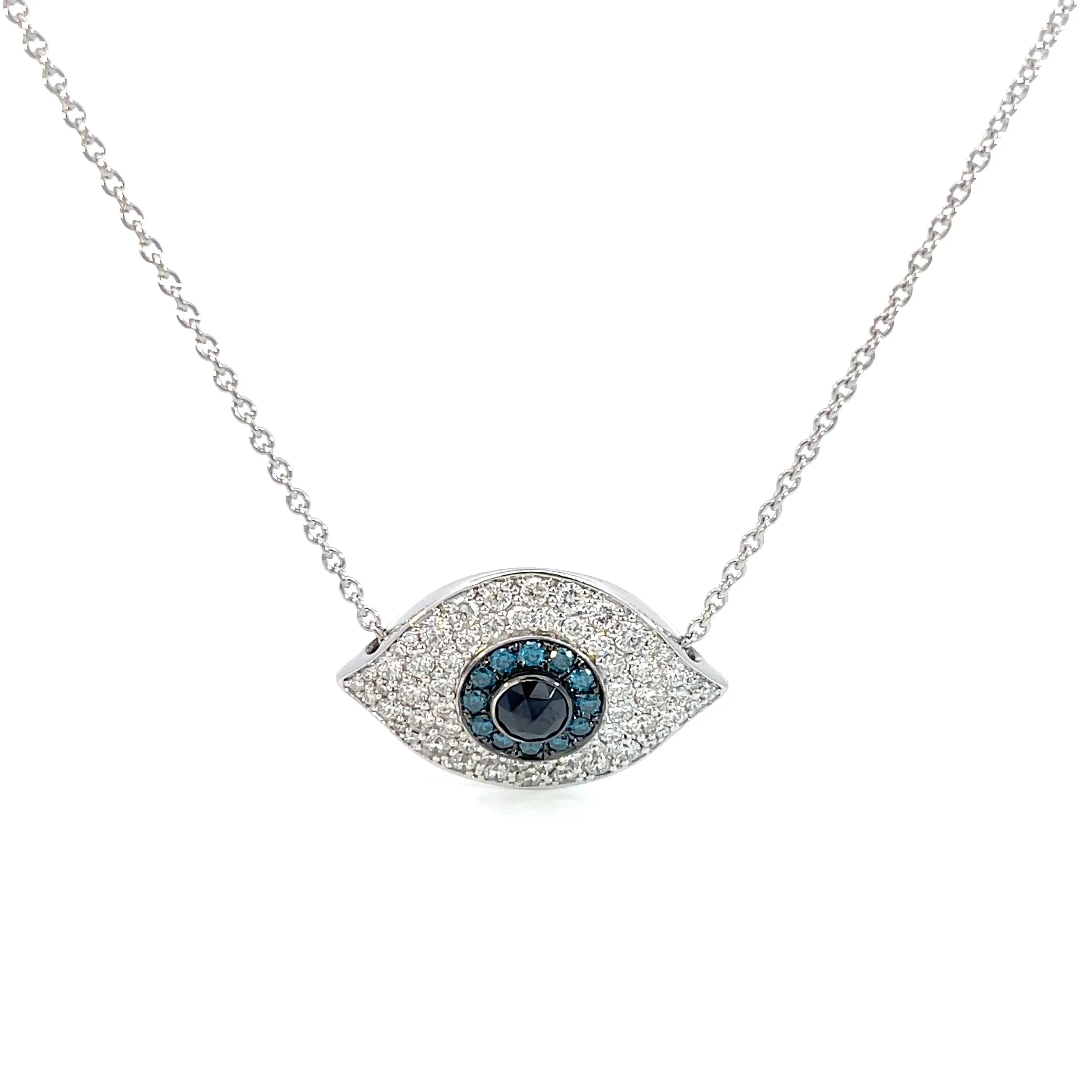 Aspery and Guldag White Evil Eye Necklace