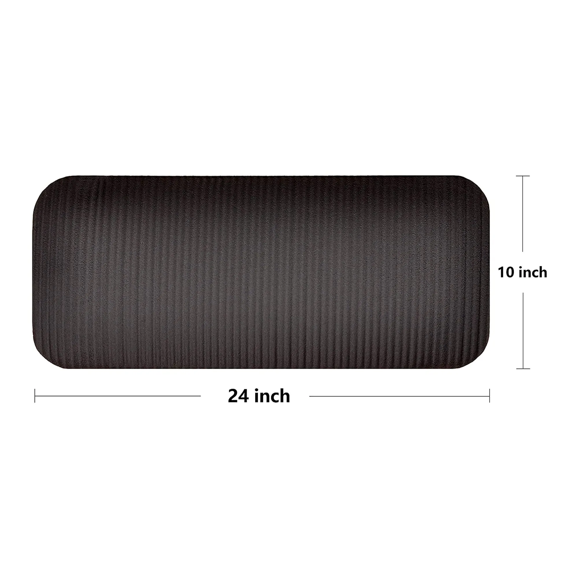 BalanceFrom Fitness GoYoga  71x24in Exercise Yoga Mat w/Knee Pad & Strap, Black