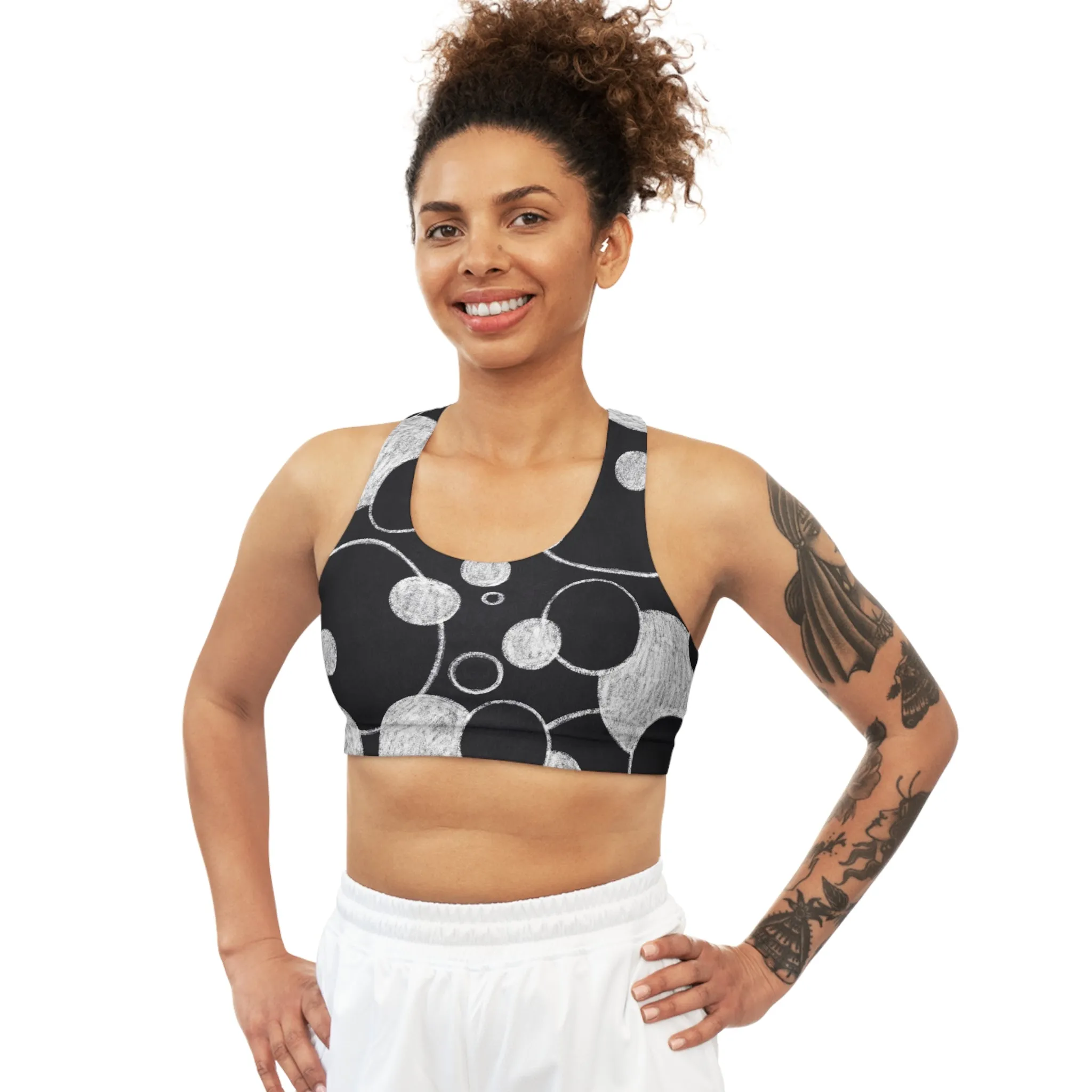 Black Dots - Inovax Seamless Sports Bra