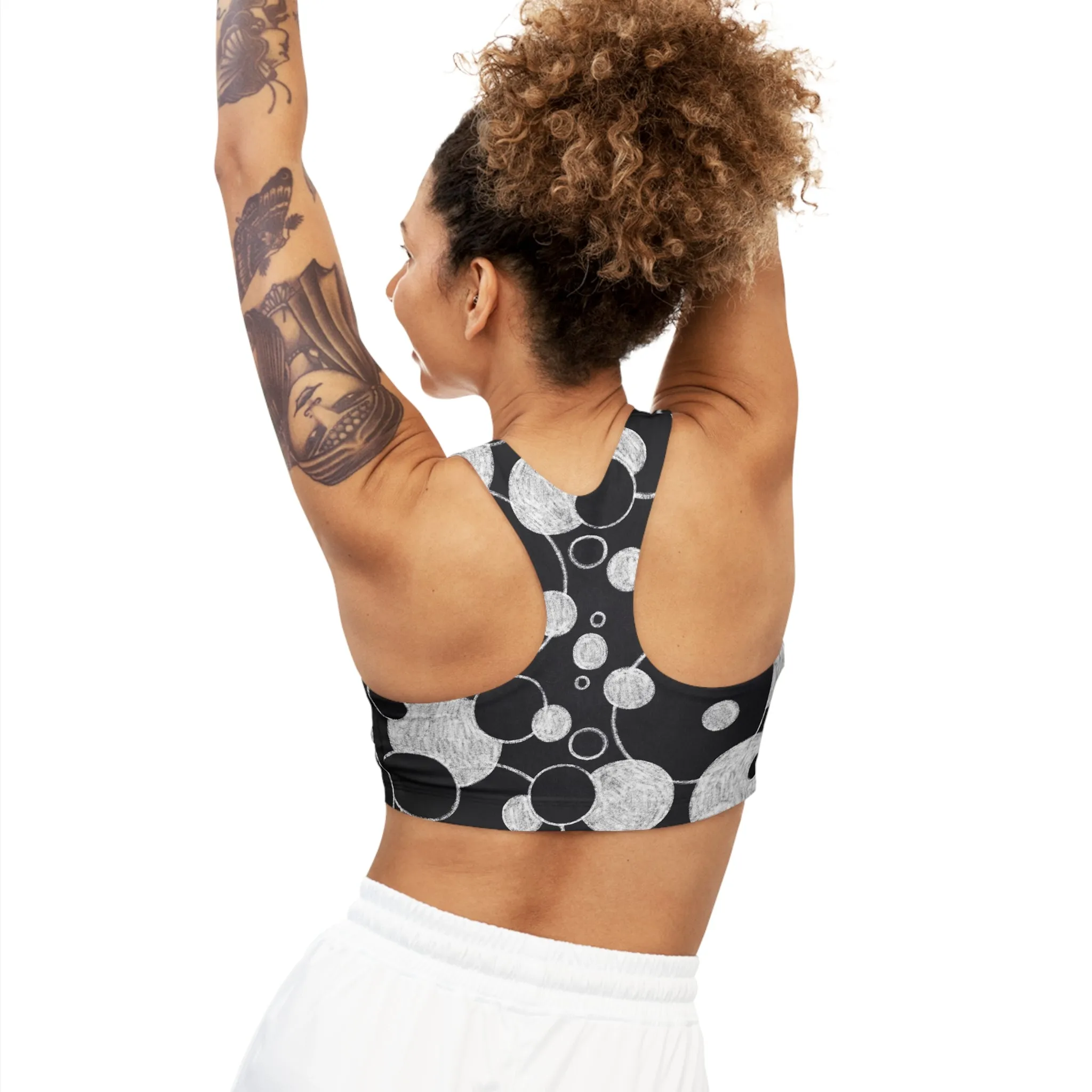 Black Dots - Inovax Seamless Sports Bra