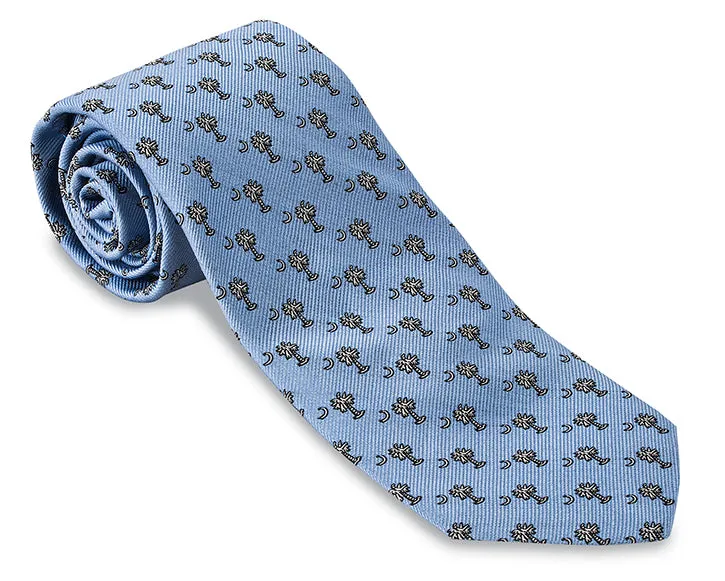 Blue Palmetto Necktie - F2266