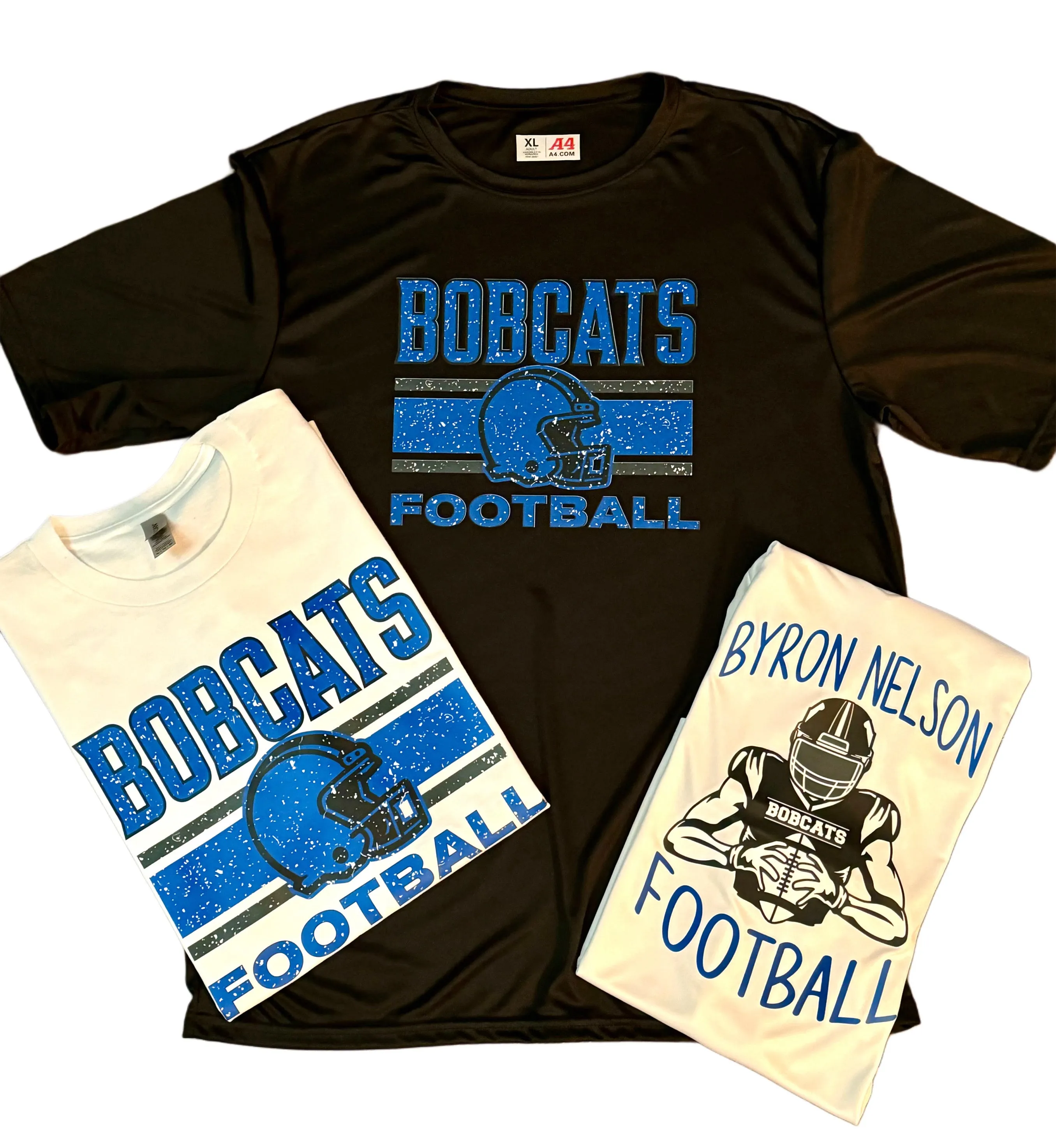 Bobcats Football Helmet T-Shirts