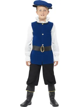 Boys Costume - Tudor Boy Royal Blue Costume