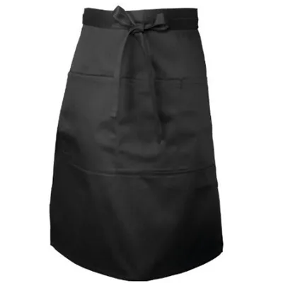 Chef Works Reversible 3-Pocket Apron 27" Long Black