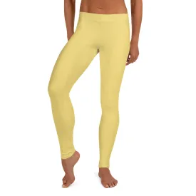 Daisy Yellow Low Waist Leggings