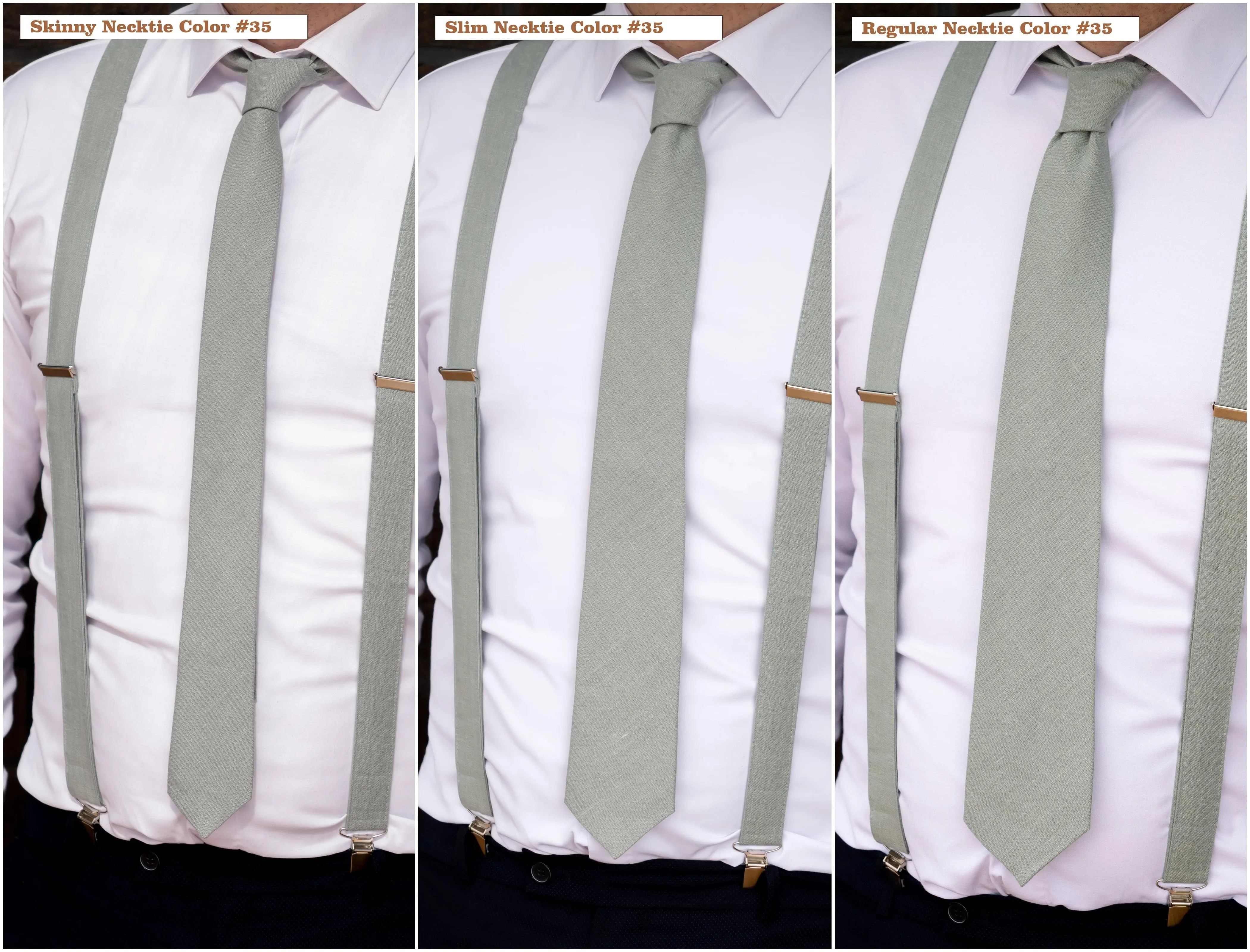 Dark Sage Green Neck Ties for Men - Perfect Wedding Gift for Groomsmen