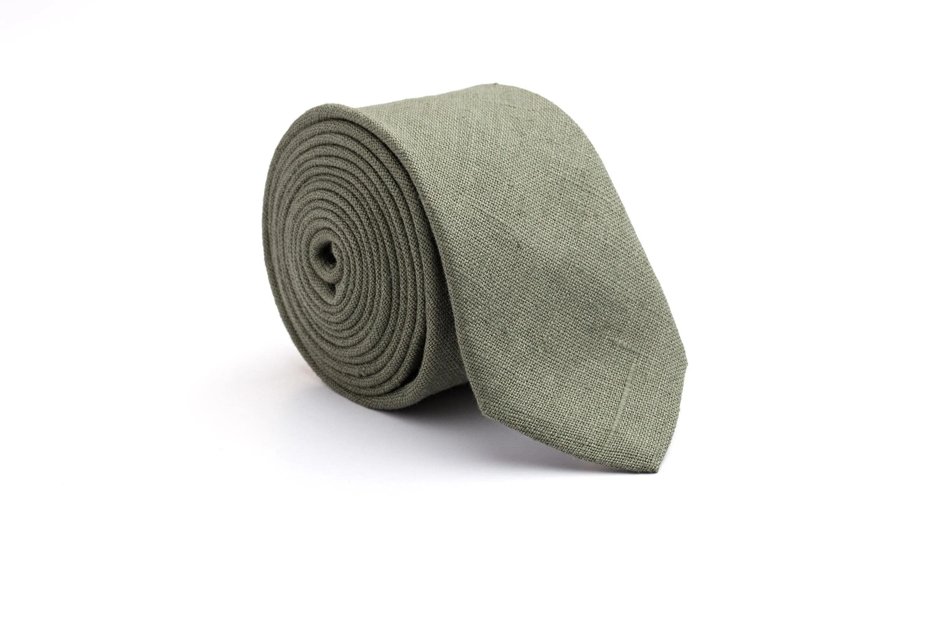 Dark Sage Green Neck Ties for Men - Perfect Wedding Gift for Groomsmen