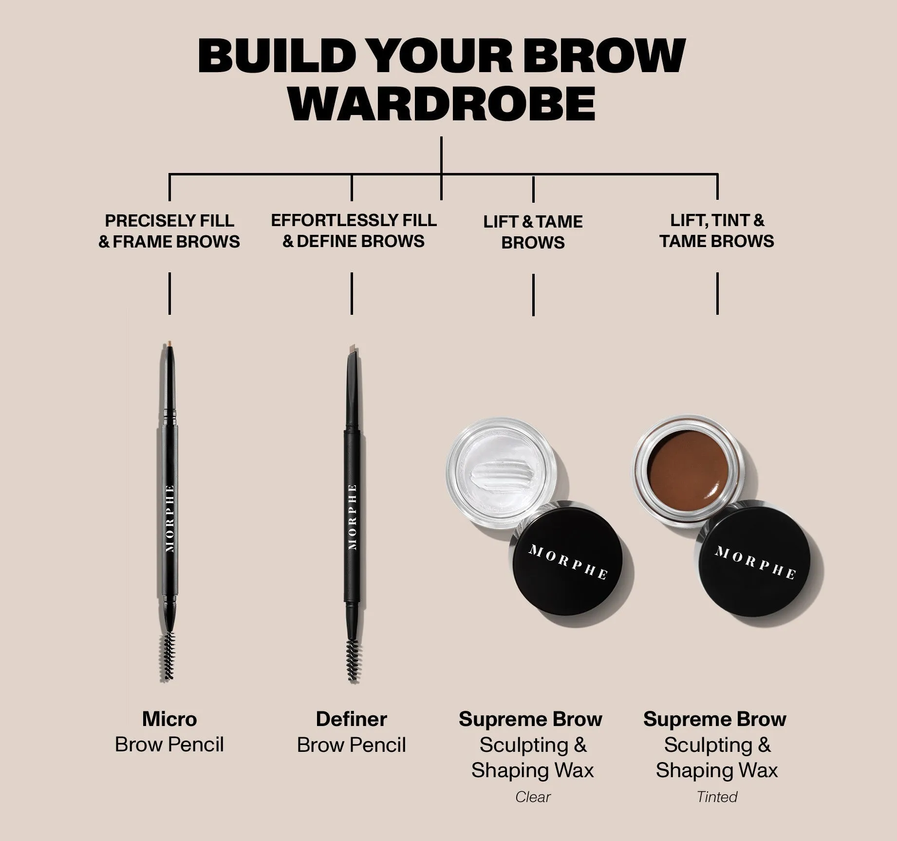 Definer Dual-Ended Brow Pencil & Spoolie - Macadamia