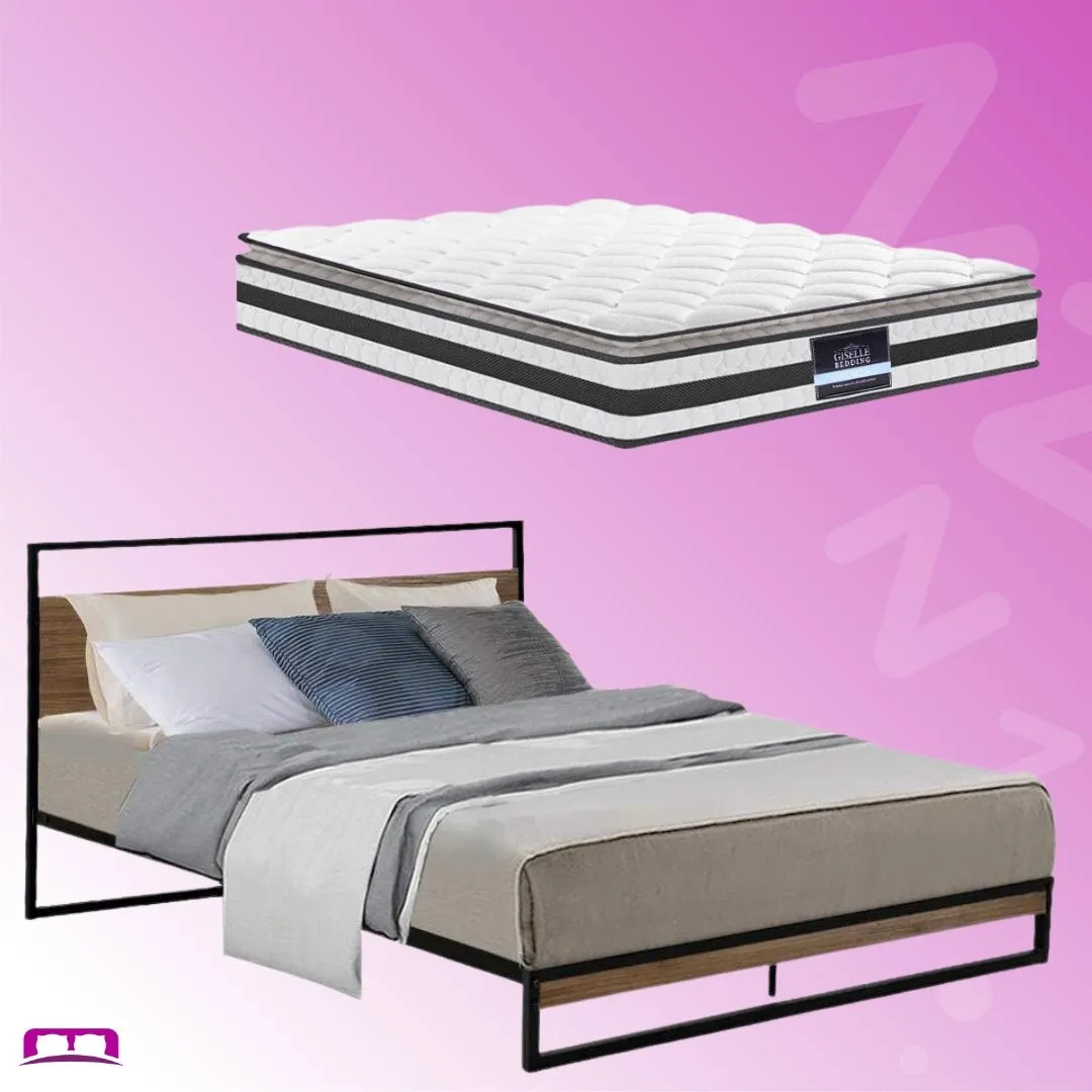 Double Package | Stockton Bed & Normay Series Pillow Top Mattress (Medium Firm)