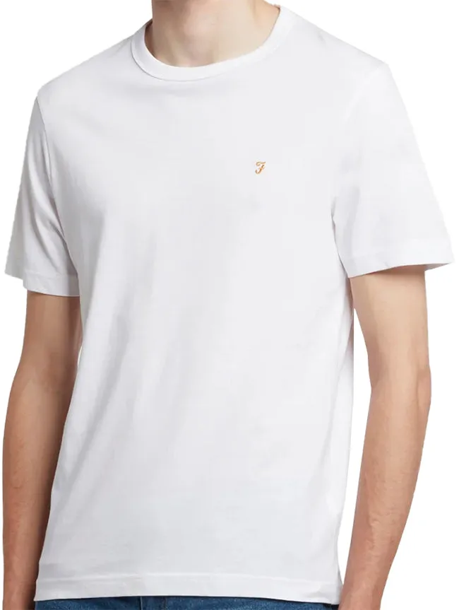 Farah Mens Danny Organic Cotton T Shirt White