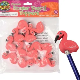 Flamingo Eraser Pencil Toppers