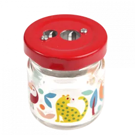 Glass jar pencil sharpener - Wild Wonders