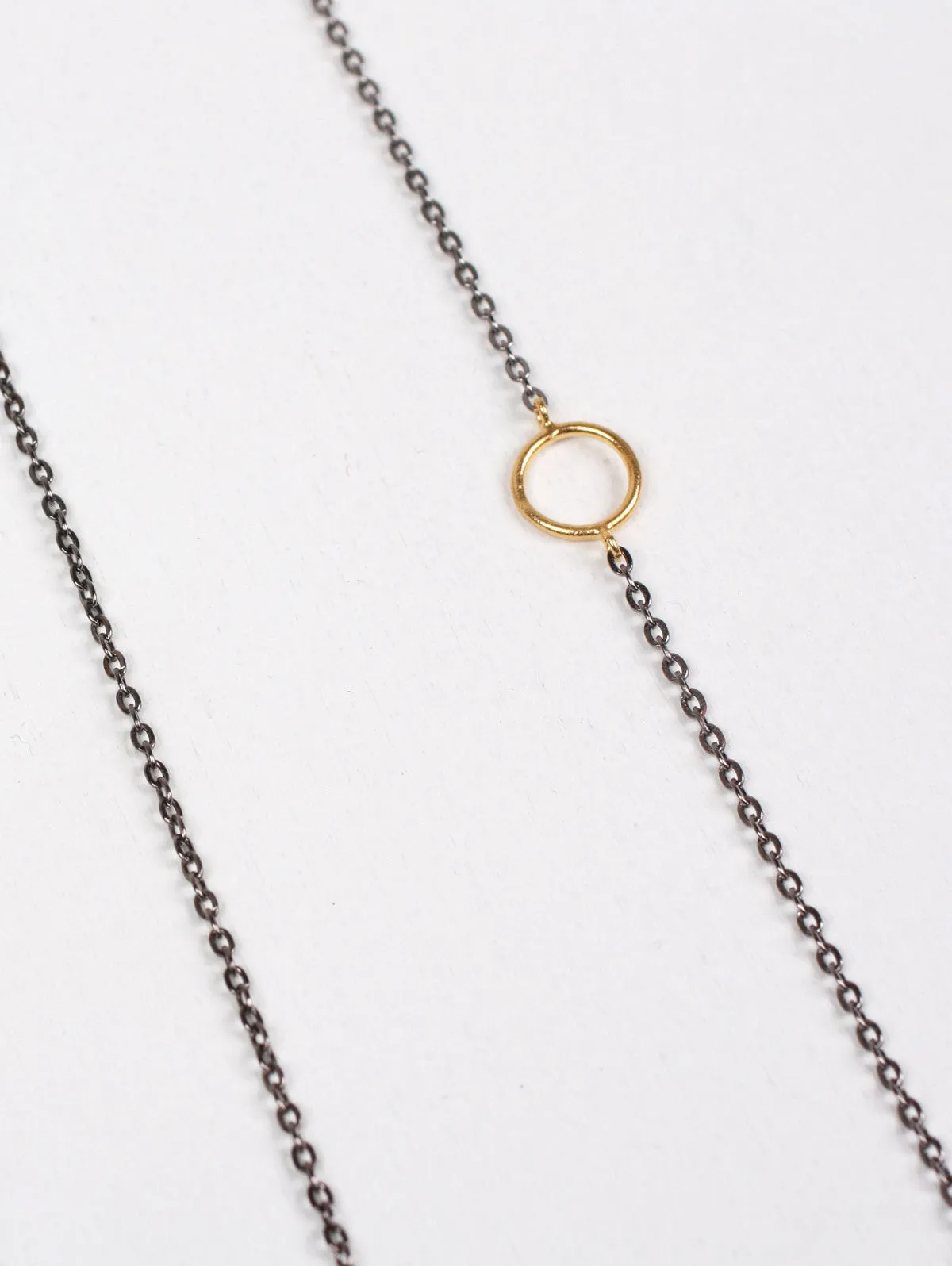 Gold Juno Necklaces with Oxidised Chain