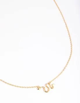 Gold Plated Snake Necklace