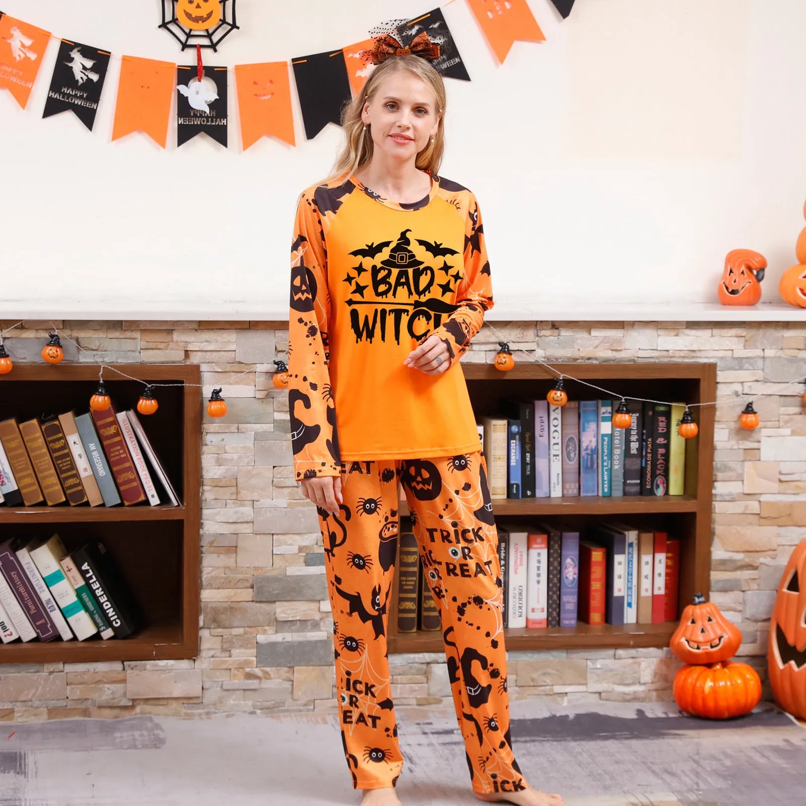 Halloween Family Long Sleeve Pajamas Set