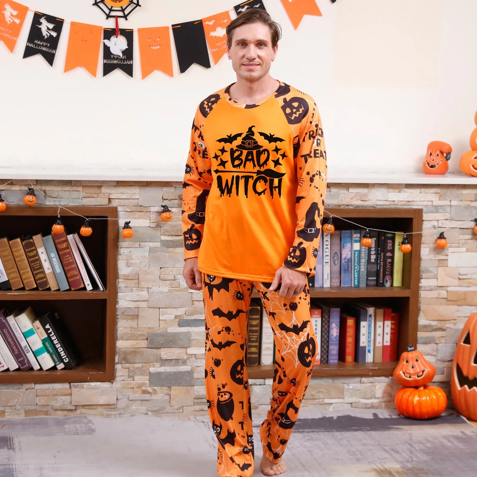 Halloween Family Long Sleeve Pajamas Set