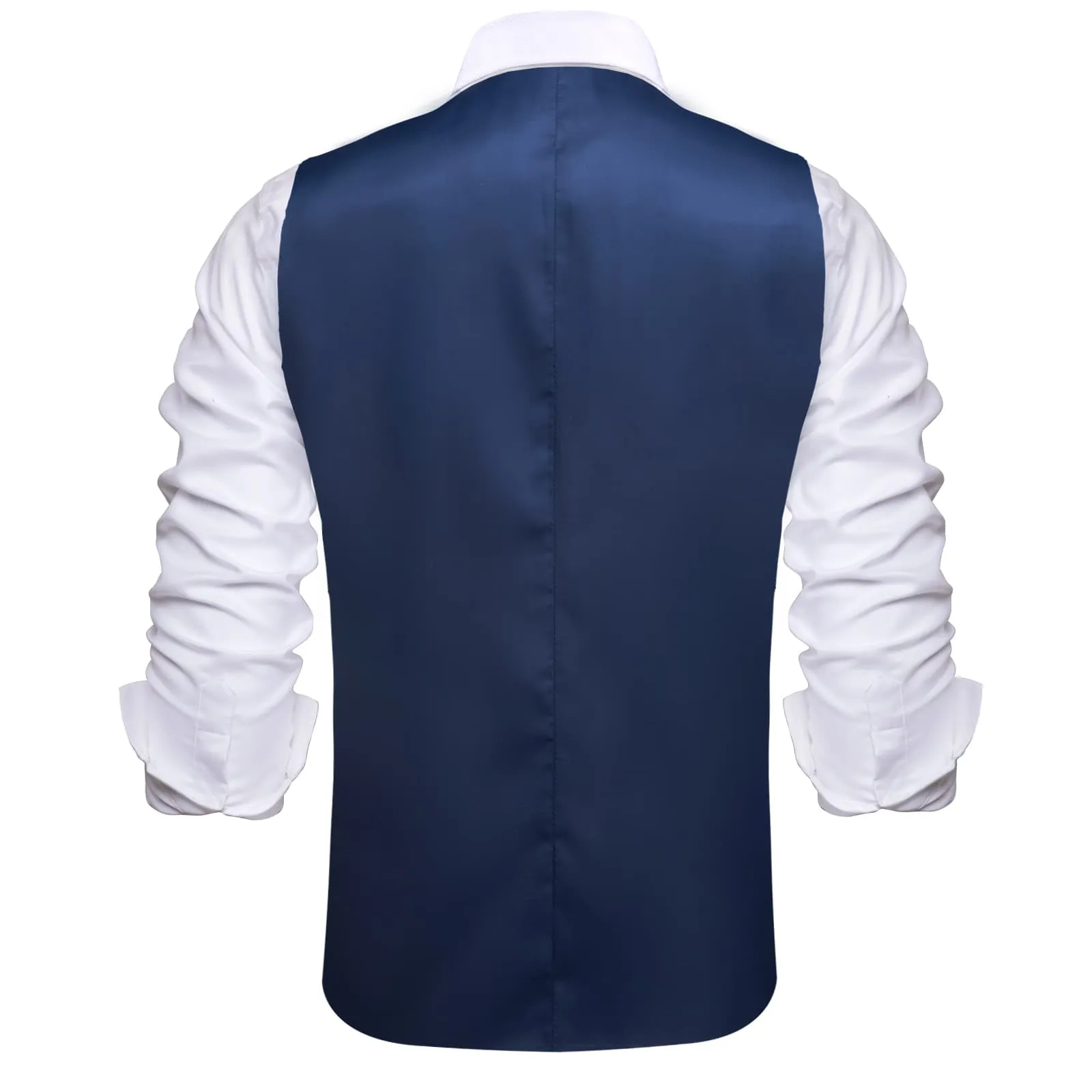 Hi-Tie Suit Vest Layered Waistcoat Navy Blue Gray Vests for Wedding