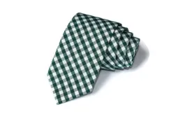 Hunter Green Gingham Necktie