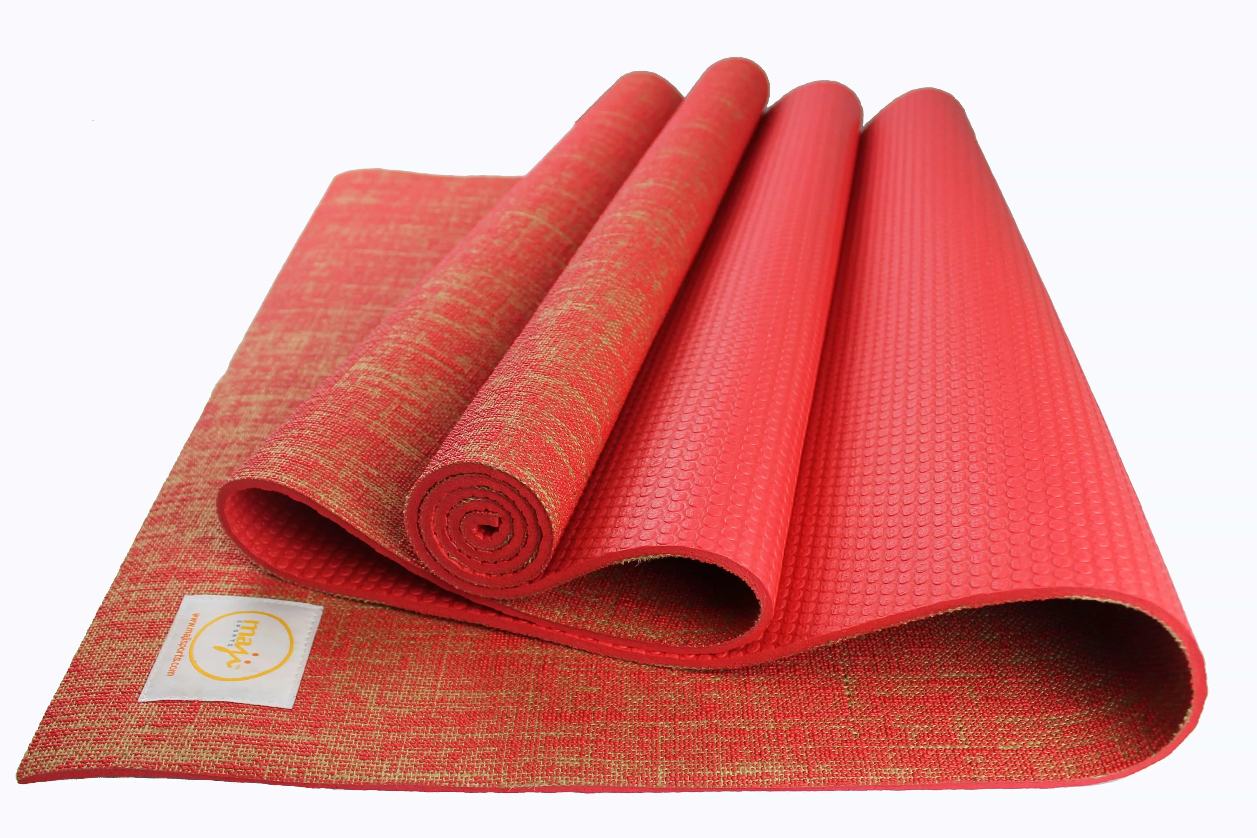 Jute Premium ECO Fitness, pilates, Yoga Mat   Muscle Recovery & 3 Pack Resistance Band Bundle