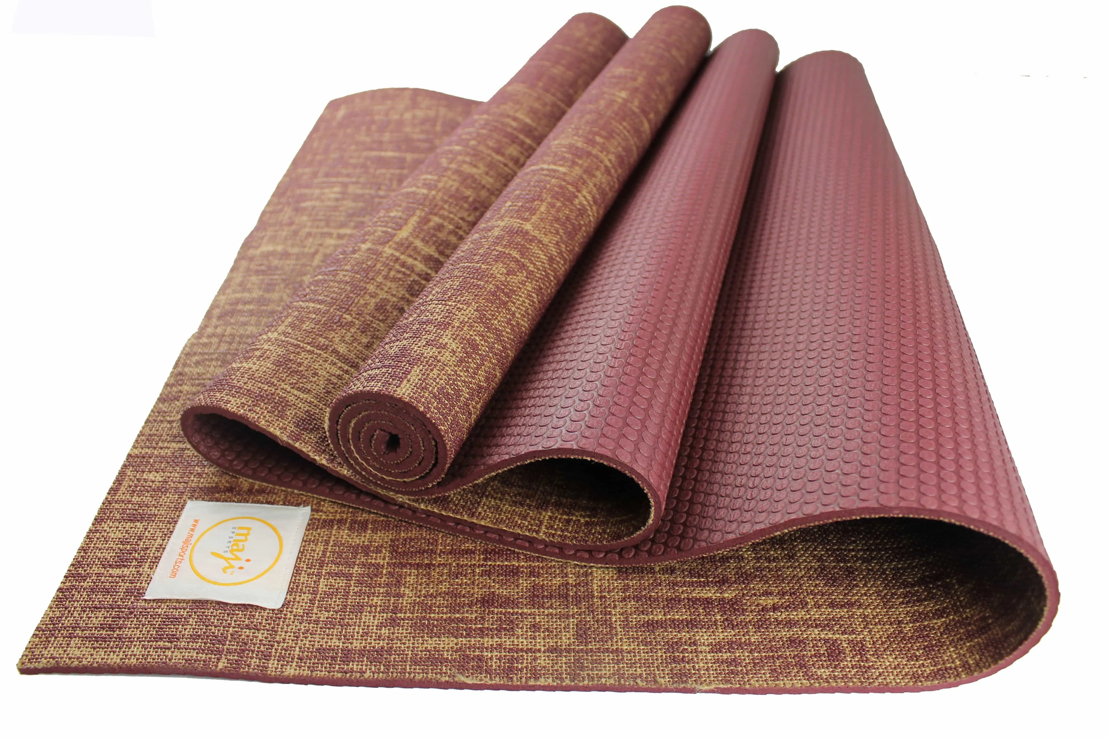 Jute Premium ECO Fitness, pilates, Yoga Mat   Muscle Recovery & 3 Pack Resistance Band Bundle