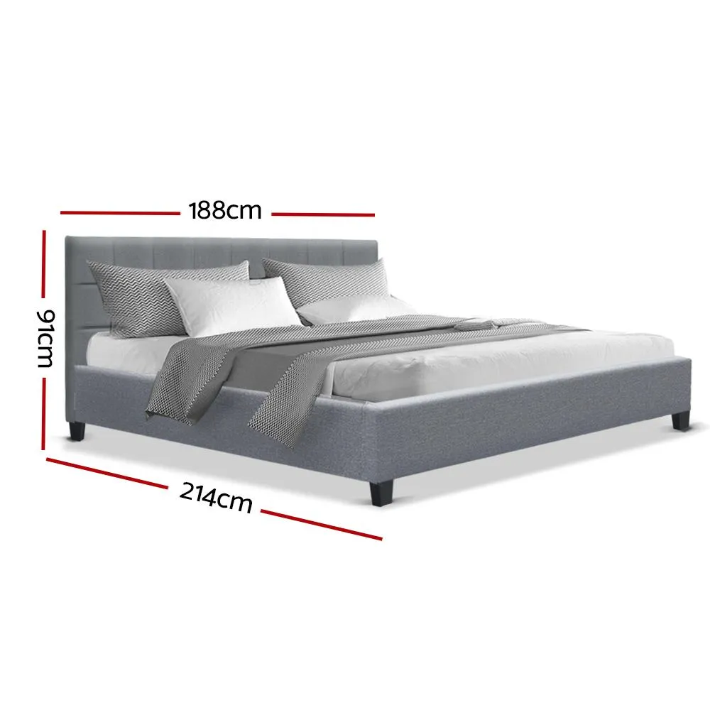 King Package | Agnes Bed Grey & Normay Pillow Top Mattress (Medium Firm)