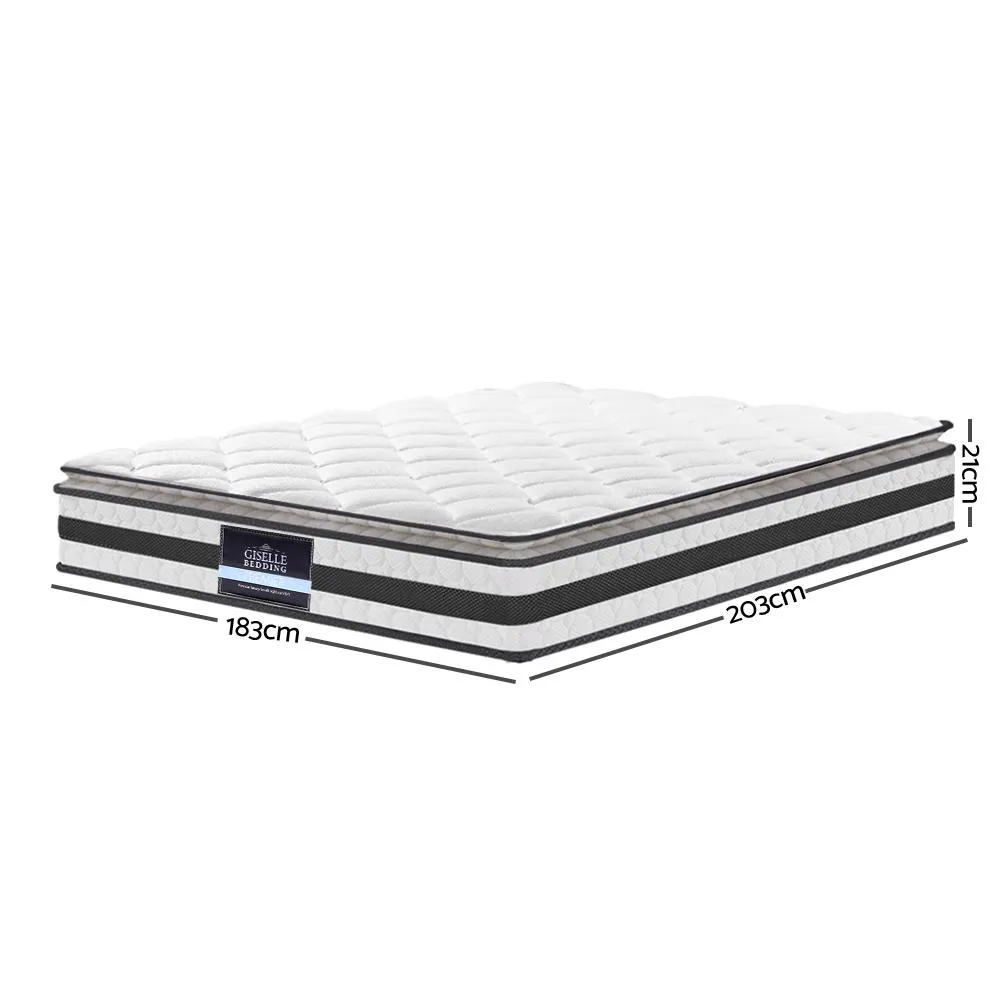 King Package | Agnes Bed Grey & Normay Pillow Top Mattress (Medium Firm)