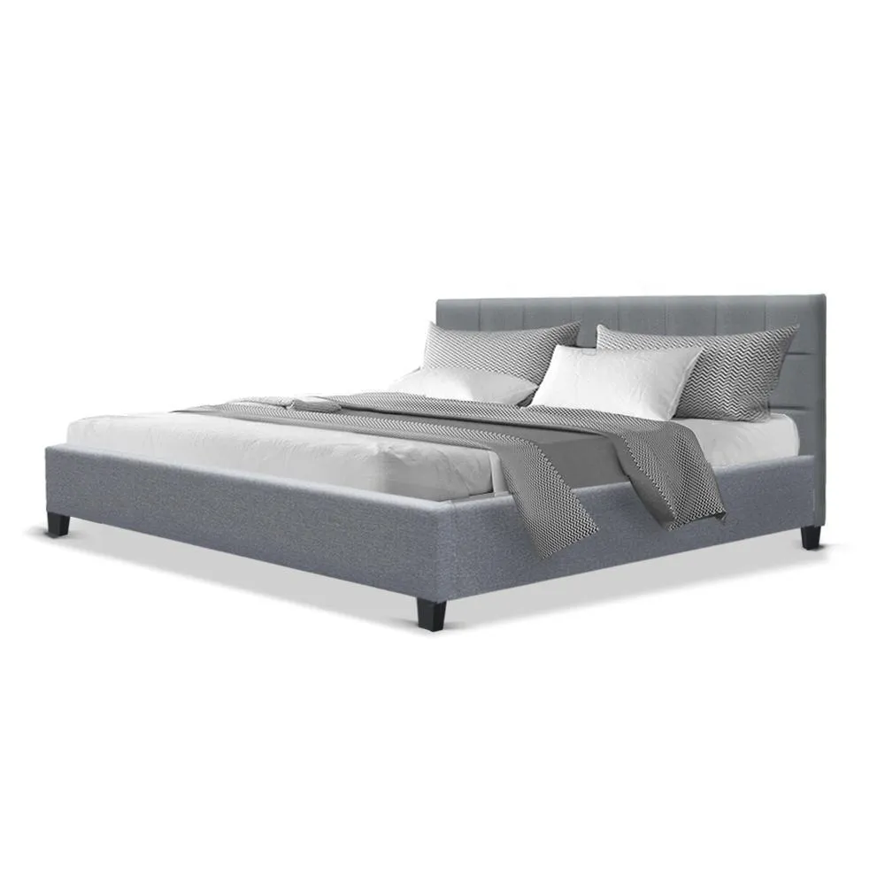 King Package | Agnes Bed Grey & Normay Pillow Top Mattress (Medium Firm)