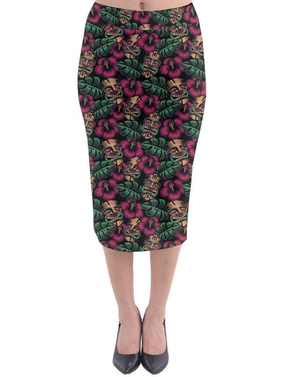 LEILANI TIKI Stretch Wiggle Skirt