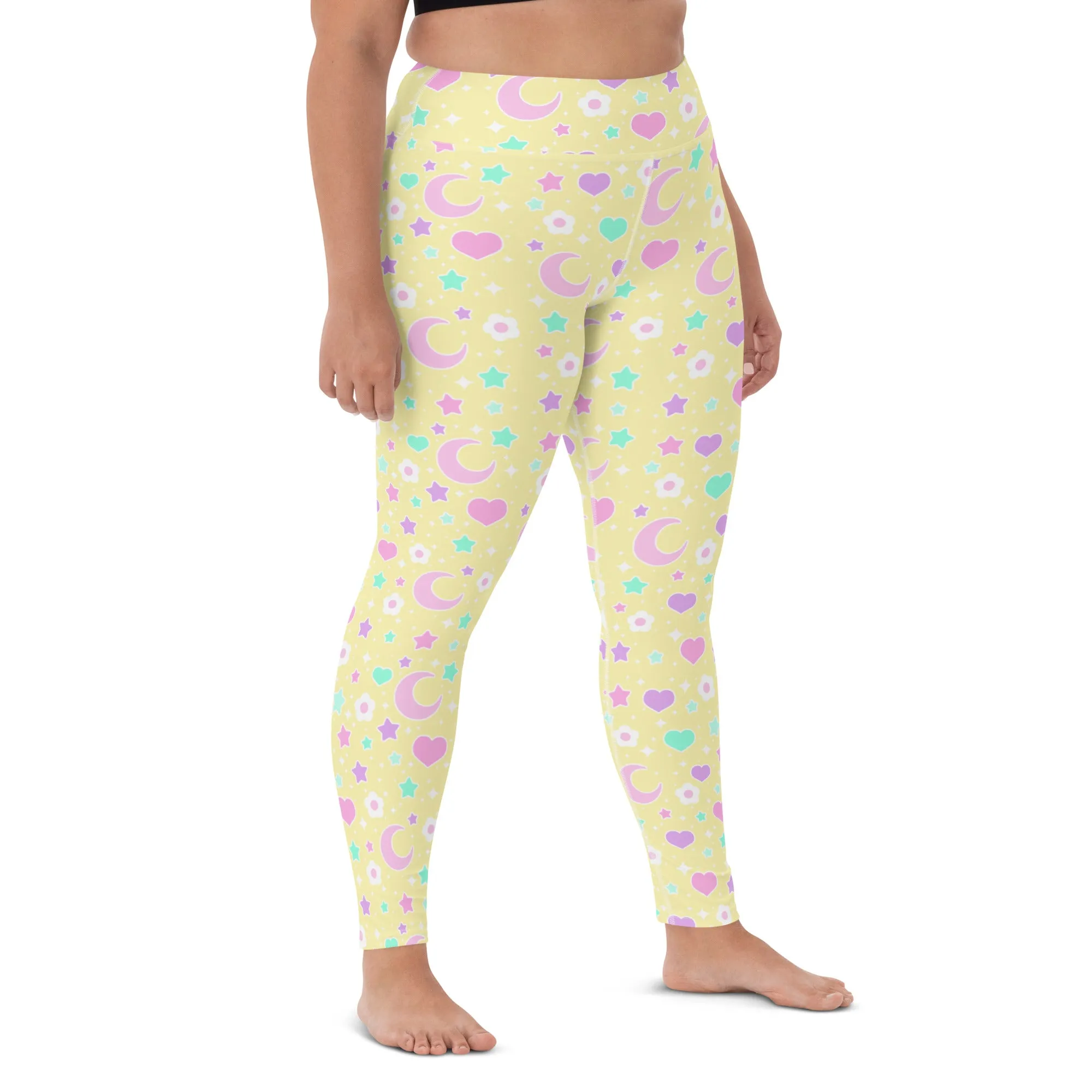 Magical Spring Yellow Yoga Leggings