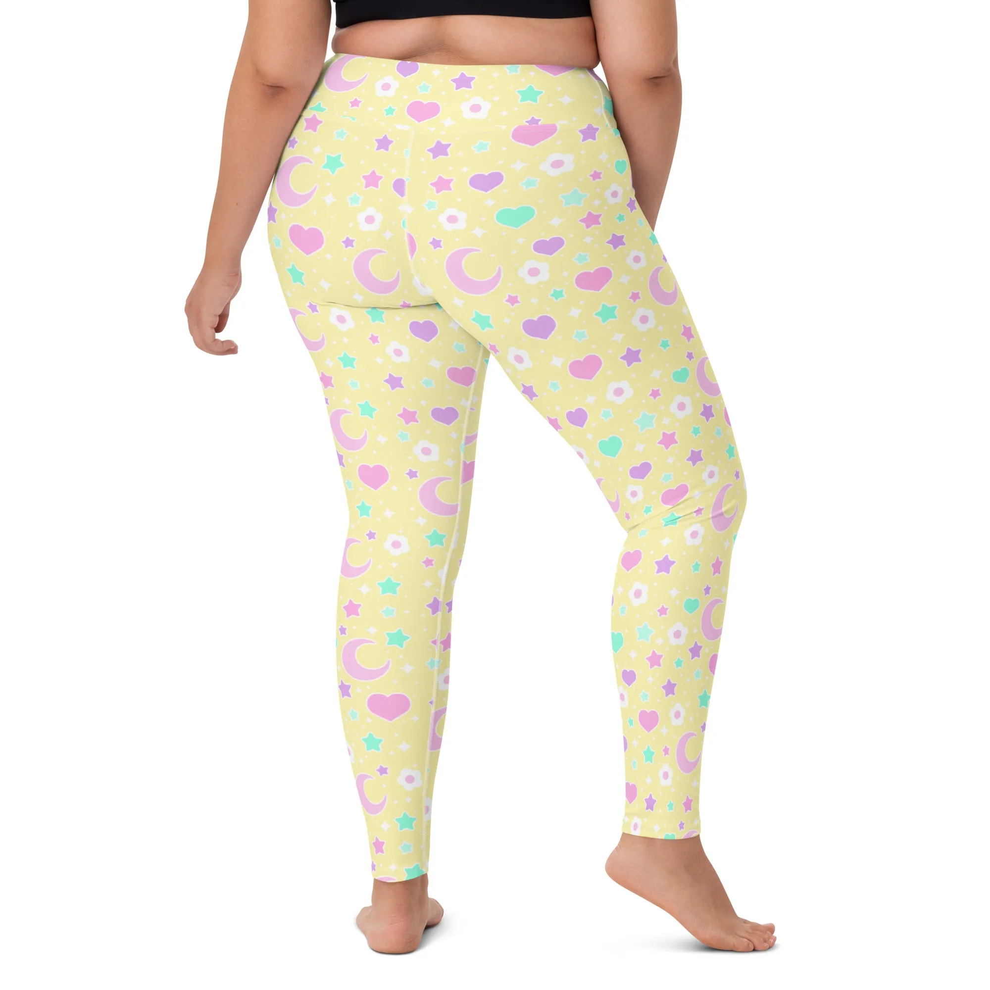 Magical Spring Yellow Yoga Leggings