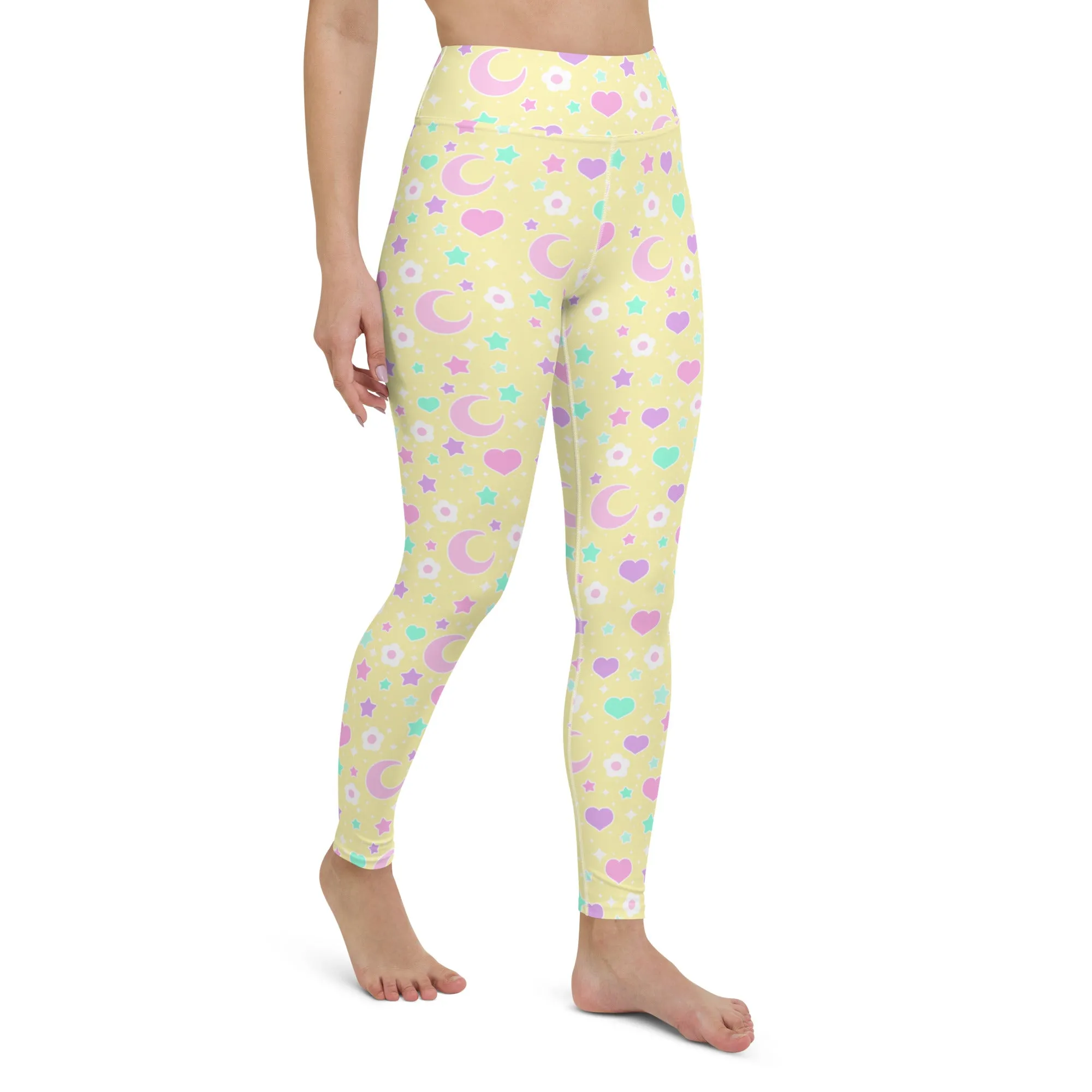 Magical Spring Yellow Yoga Leggings