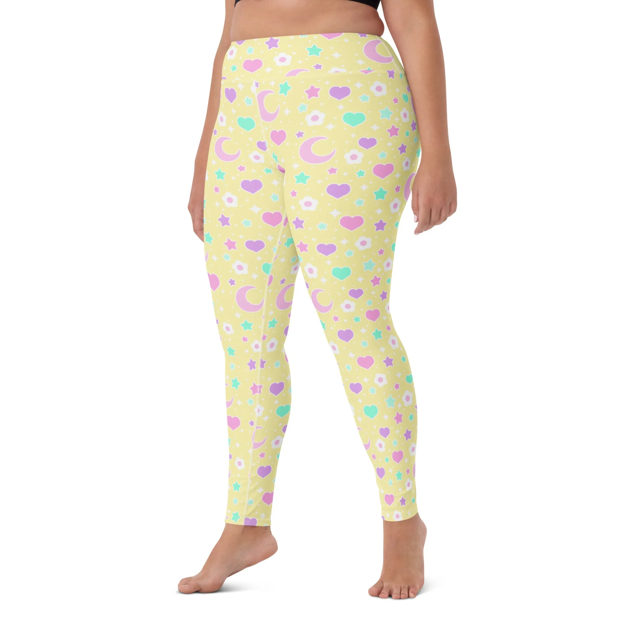 Magical Spring Yellow Yoga Leggings