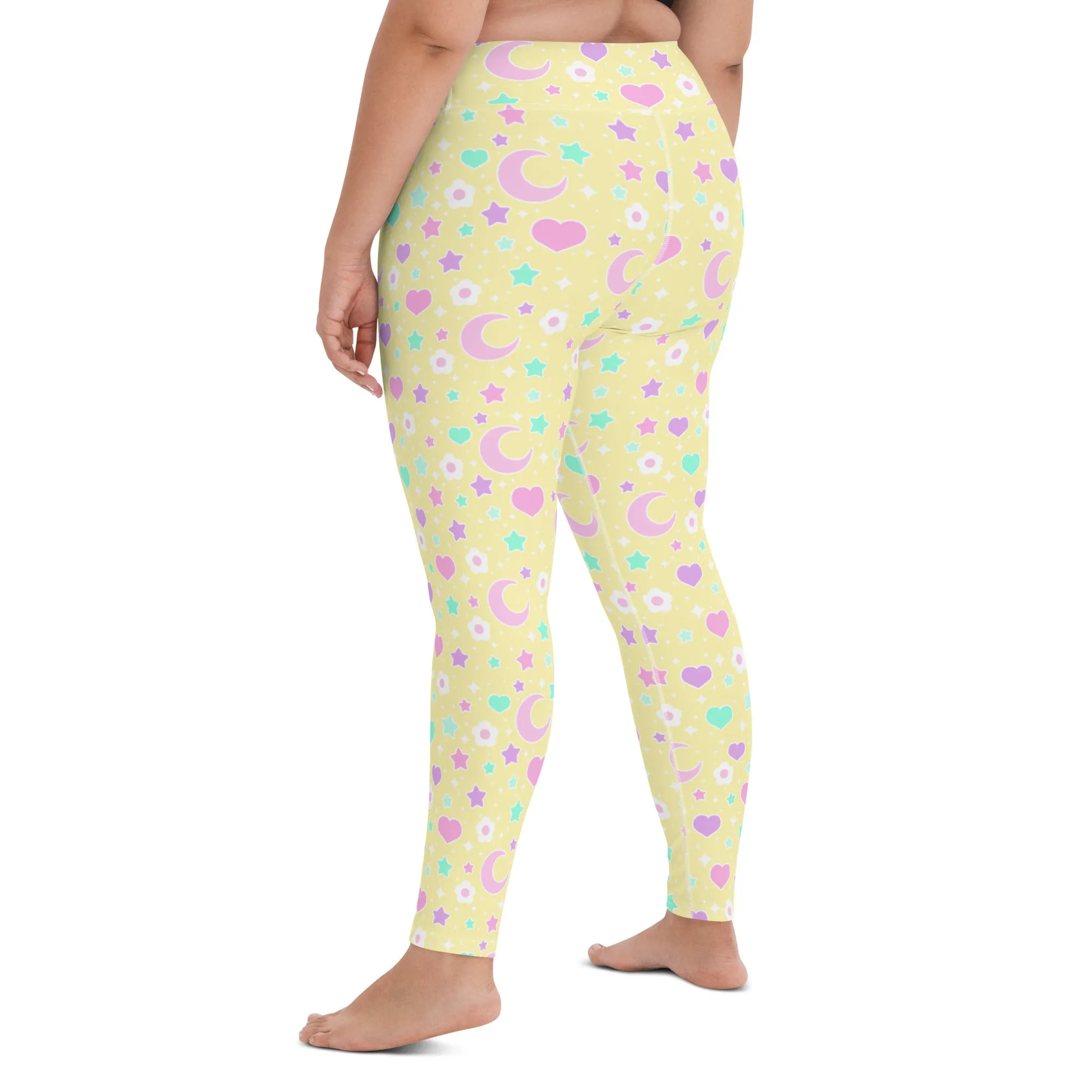 Magical Spring Yellow Yoga Leggings