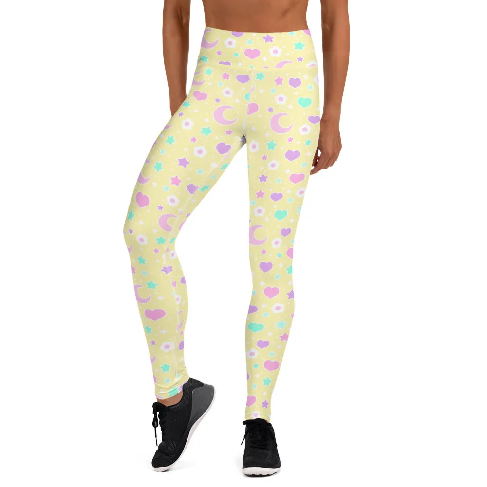 Magical Spring Yellow Yoga Leggings