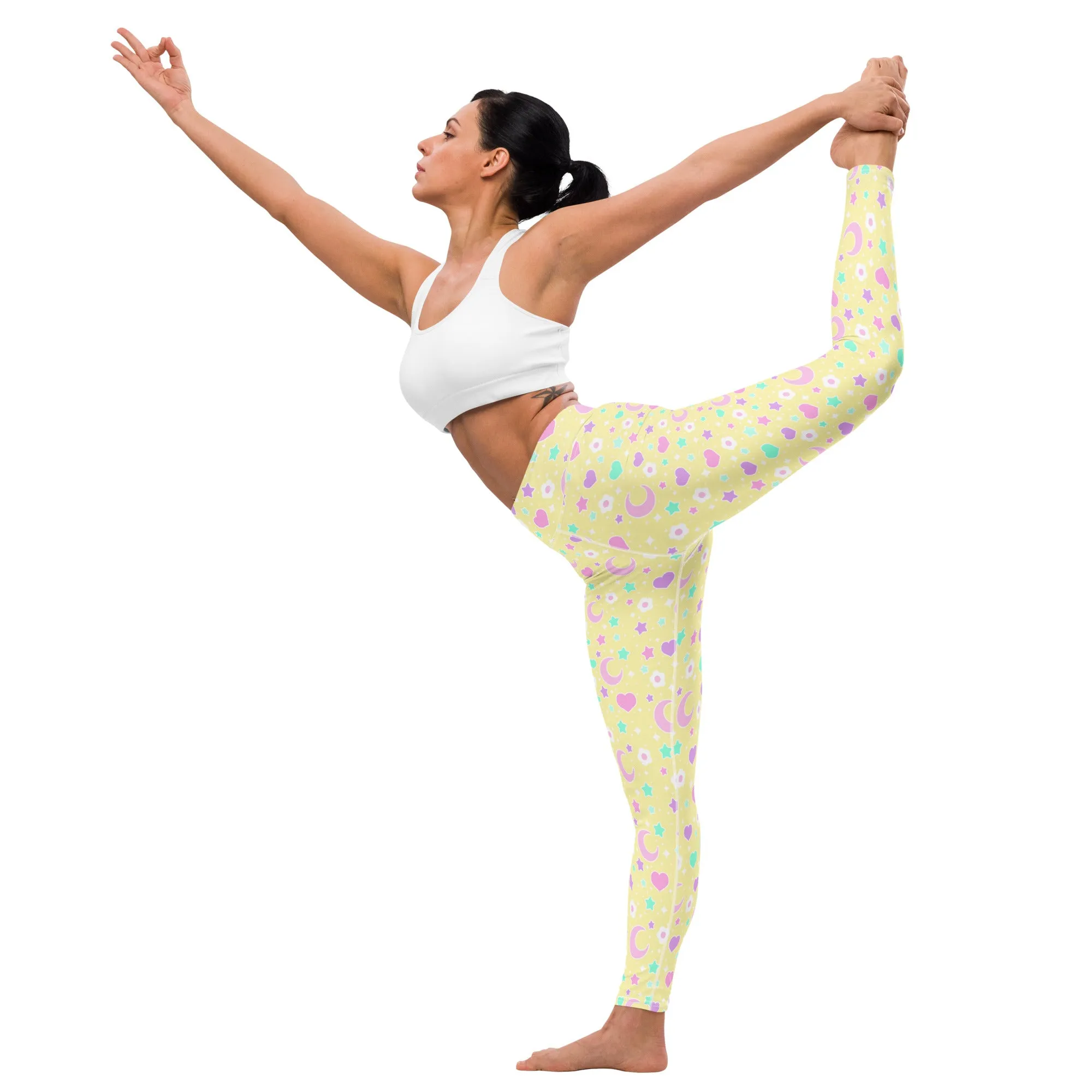 Magical Spring Yellow Yoga Leggings