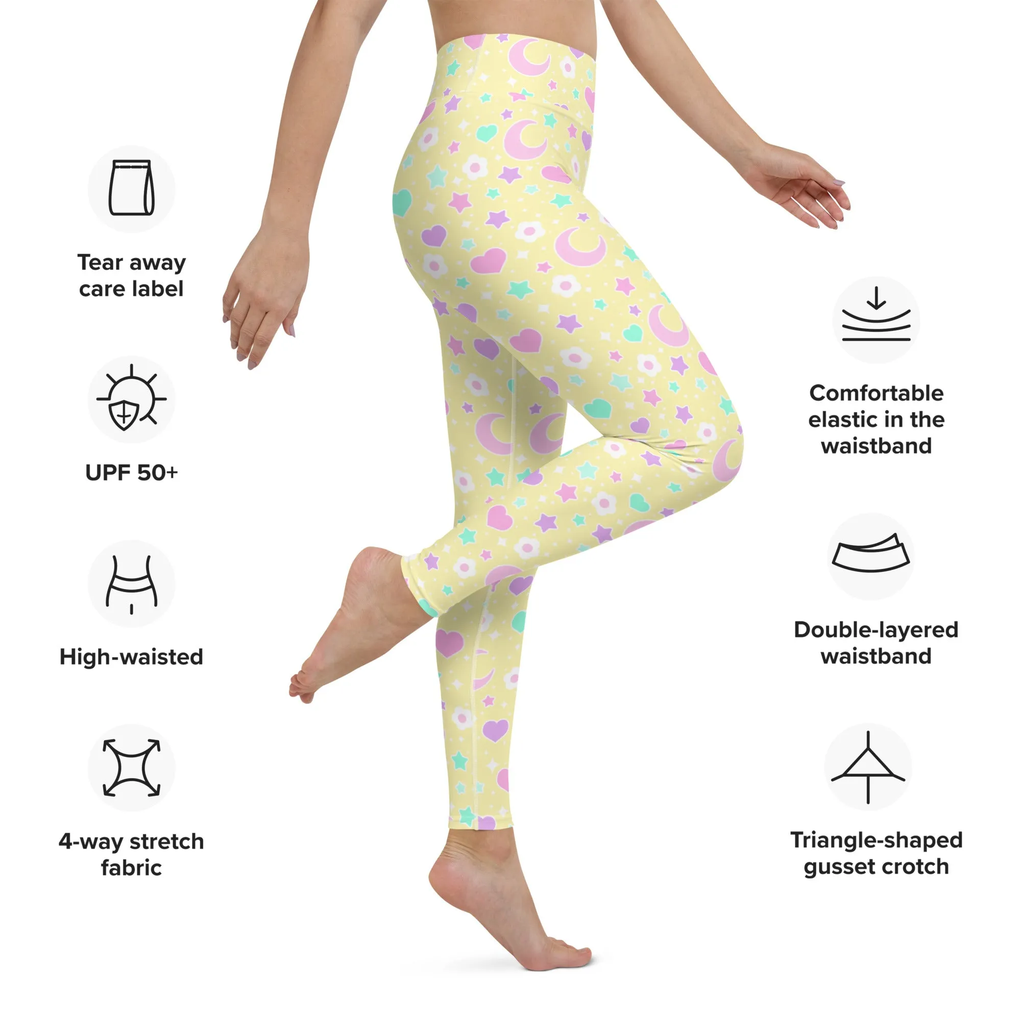 Magical Spring Yellow Yoga Leggings