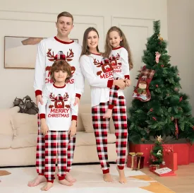 Merry Christmas Printed Family Matching Christmas Pajamas Sets