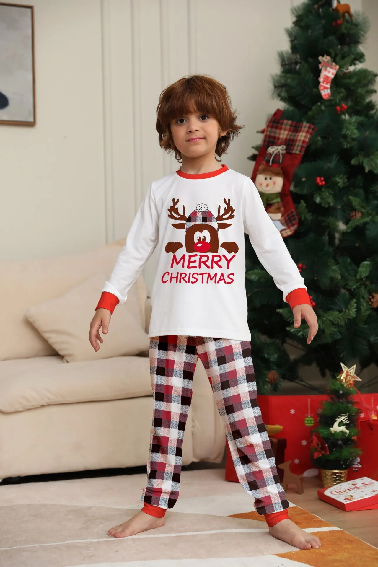 Merry Christmas Printed Family Matching Christmas Pajamas Sets