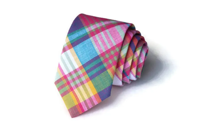 Newport Madras Plaid Necktie