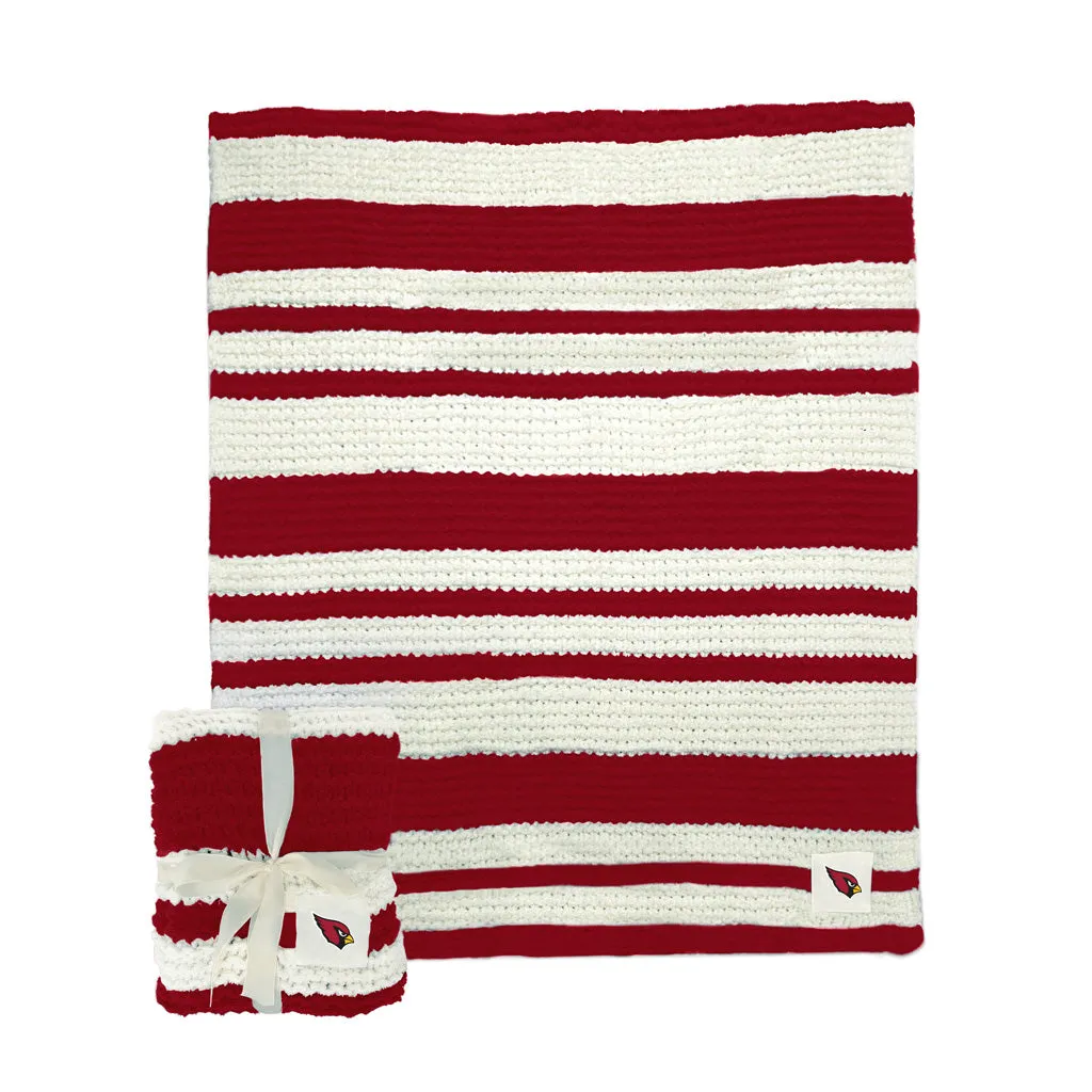 NFL Arizona Cardinals Logo Brands Cable Knit Throw Blanket