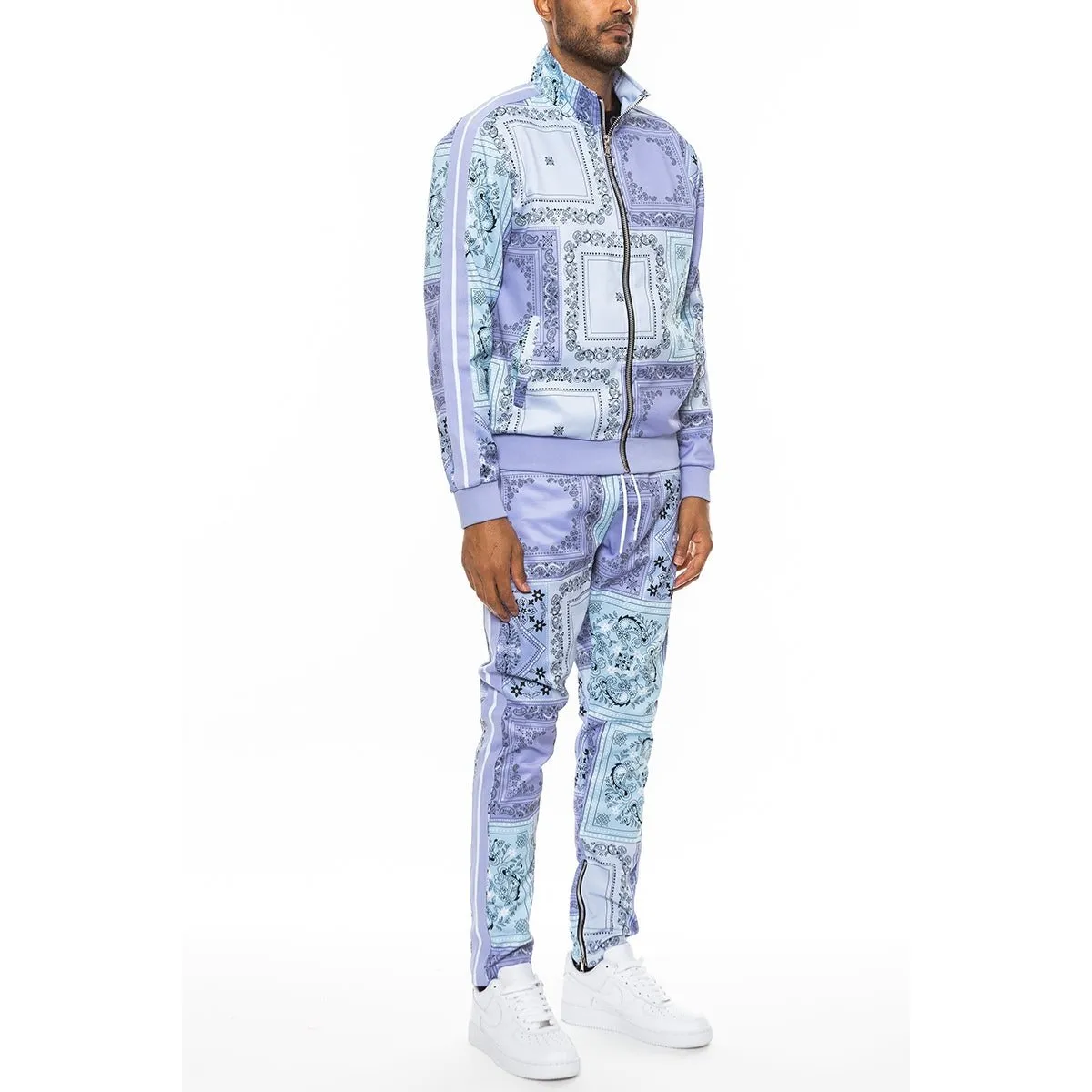 Paisley Print Track Jacket Set