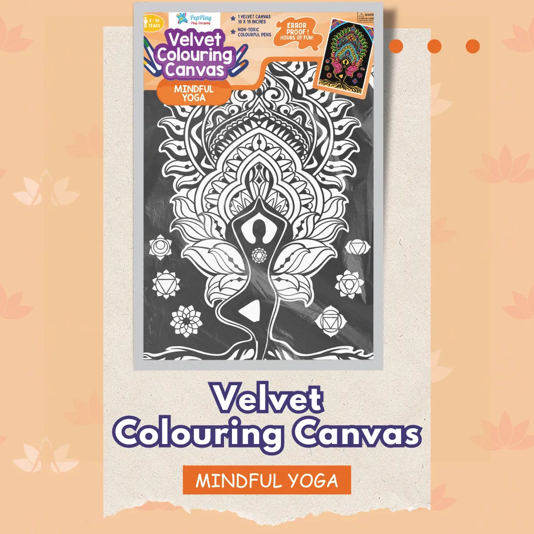 Pepplay Velvet Colouring Card Canvas- Mindful Yoga