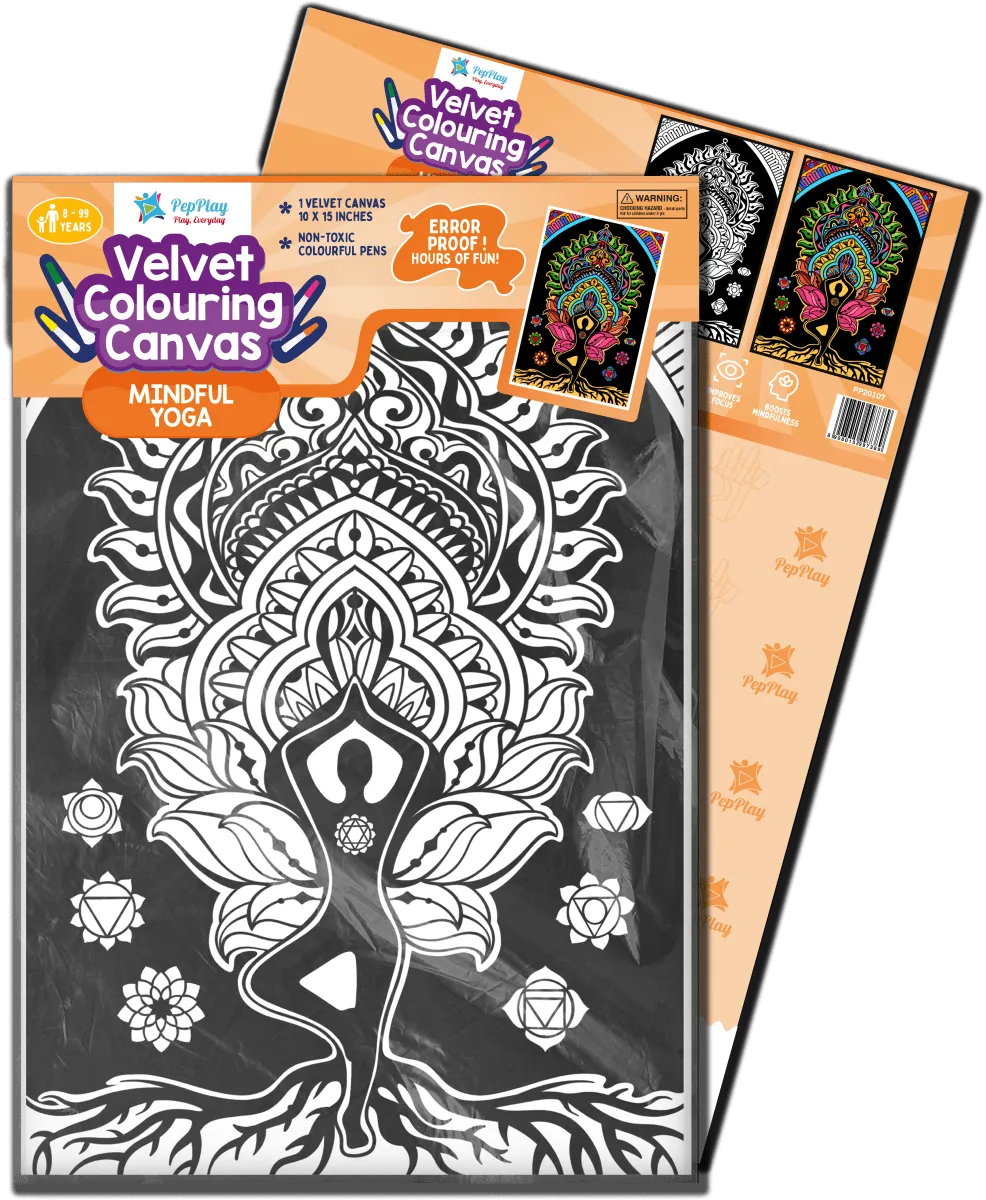 Pepplay Velvet Colouring Card Canvas- Mindful Yoga